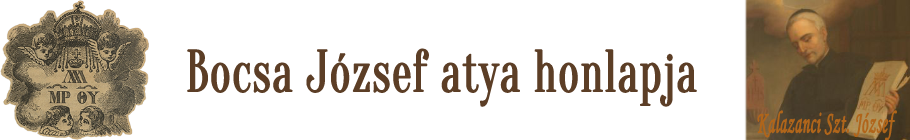 Bocsa József piarista atya honlapja